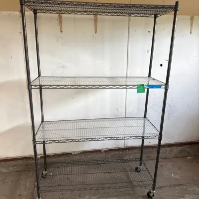 Metal Storage Rack with 4 Shelves Lot C, 18” x 48” x 75”