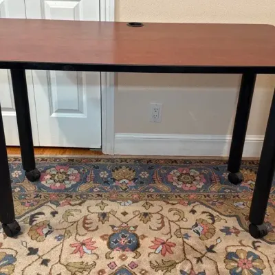 Computer Table with Wheels 47” x 24” x 30”
