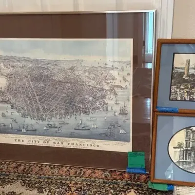 San Francisco Theme Framed Art, 4 Pieces