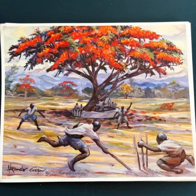 Sale Photo Thumbnail #2: Limited edition art print by Alexander Cooper -"The Game", pencil-signed and numbered 156/250 from 1999.