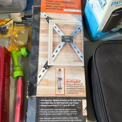 Sale Photo Thumbnail #13: Vintage Pony brand self-squaring framing clamp in its original cardboard box packaging.