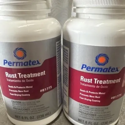 Sale Photo Thumbnail #157: Two 8 fl oz bottles of Permatex Rust Treatment (#81775).