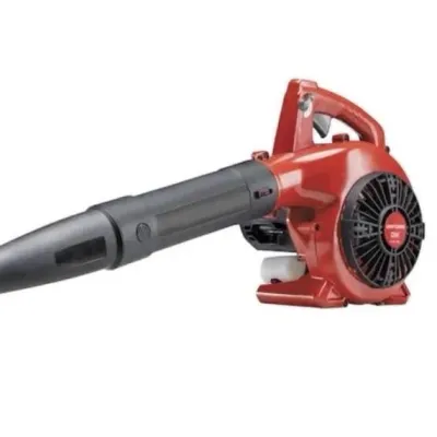 Sale Photo Thumbnail #19: Red Craftsman handheld gas-powered leaf blower featuring a black nozzle and side air intake.