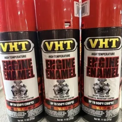 Sale Photo Thumbnail #168: Trio of VHT high-temperature engine enamel aerosol spray paint cans, 11 oz each.