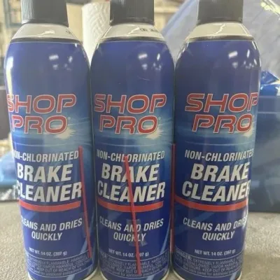 Sale Photo Thumbnail #38: Trio of Shop Pro non-chlorinated brake cleaner spray cans, 14 oz. each.
