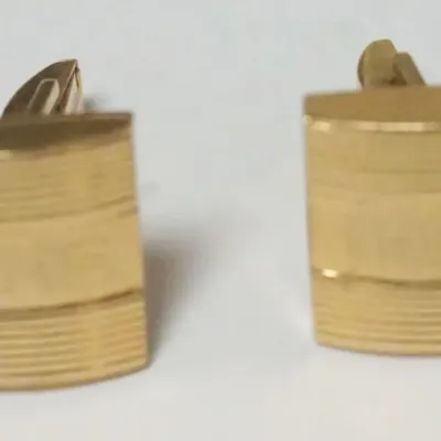 Sale Photo Thumbnail #50: 1050	14K MENS GOLD CUFFLINKS, 7.28 DWT																																																																																																																																																																																																																									