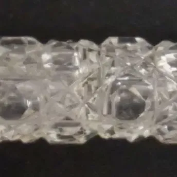 Sale Photo Thumbnail #4: 1004	CUT GLASS & STERLING DOUBLE PERFUME, APPROXIMATELY 4 IN LONG																																																																																																																																																																																														
