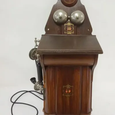 Sale Photo Thumbnail #20: 1020	ANTIQUE DANISH WALL PHONE, APPROXIMATELY 10 IN X 11 IN X 29 IN HIGH																																																																																																																																																																																							
