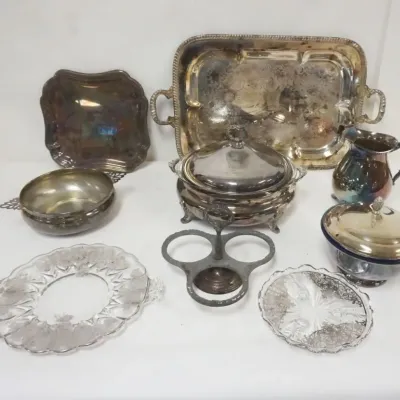 Sale Photo Thumbnail #16: 1016	GROUP OF ASSORTED SILVERPLATE & SILVER OVERLAY																																																																																																																																																																																																												
