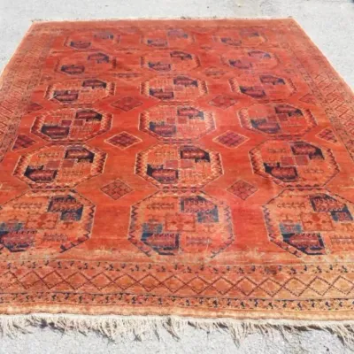 Sale Photo Thumbnail #182: 1181	WOOL WOVEN ROOM SIZE RUG, APPROXIMATELY 10 FT 10 IN X 7 FT 9 IN																																																																																																																																																																																											