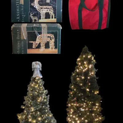 Christmas Ready! Lighted Christmas Trees & Outdoor Lighted Deer