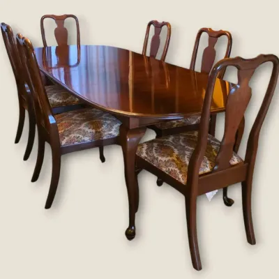 Ethan Allen Georgian Court Solid Cherry Dining Table...Iconic Set!