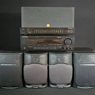 Pioneer Stereo System Bundle: Receiver, Graphic Equalizer, 4 Aiwa Speakers & JBL Center