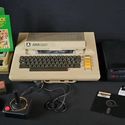 Vintage Atari 800 Computer System Lot Featuring Indus GT Disk Drive & Peripherals
