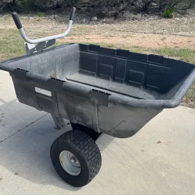 Lifetime 2-in-1 Tow-Behind Dump Cart & Wheelbarrow Combo (650 lb Capacity)