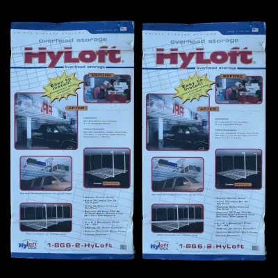 HyLoft 4' x 4' Overhead Garage Storage Rack System (Lot of 2 - New/Open Box)