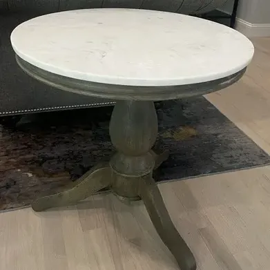 Sale Photo Thumbnail #23: Pottery Barn Alexandra Marble Side Table 2
