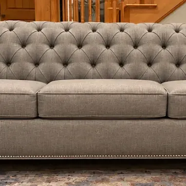 Sale Photo Thumbnail #2: Ethan Allen Mansfield centered tufted sofa 