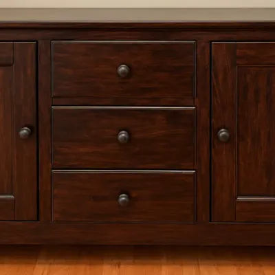 Sale Photo Thumbnail #20: Pottery Barn Benchwright Buffet rustic mahogany 