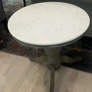 Sale Photo Thumbnail #25: Pottery Barn Alexandra Marble Side Table 3