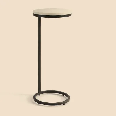 Sale Photo Thumbnail #28: Pottery Barn Delaney Marble Top C-Table 