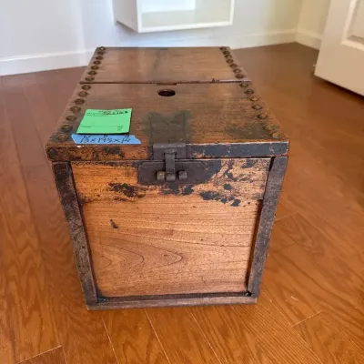 Wood Storage Box, 13” x 19 1/2” x 14”