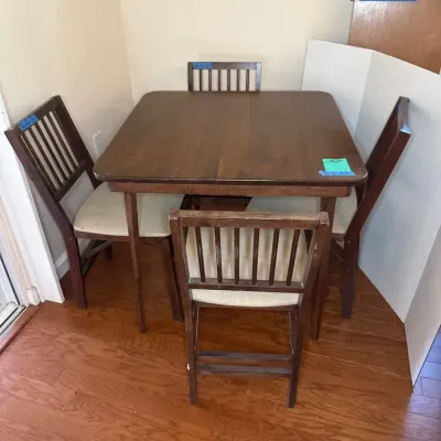 Foldable Table and 4 Foldable Chairs