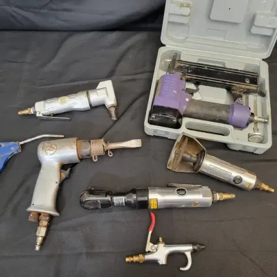 Pneumatic Air Tool Collection | Nail Gun, Air Hammer, Ratchet, Grinder & Blow Guns