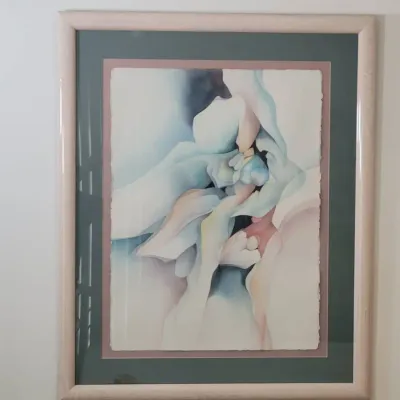 June Adler Signed Abstract Figurative Artwork | Dated January 1994 | Framed Wall Art