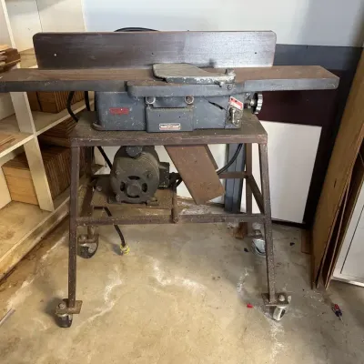 Vintage Atlas 6” Cast Iron Jointer-Planer | Model 6000 | Woodworking Tool With Rolling Stand