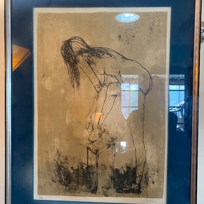 Sale Photo Thumbnail #156: Signed Jean Jansem Lithograhph French Ballet Dancer
