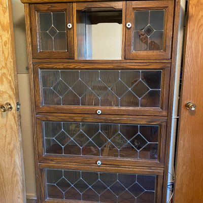 Sale Photo Thumbnail #151: Antique Barristers / Lawyer Bookshelf with original hardware