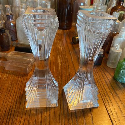 Sale Photo Thumbnail #160: Art Deco Style Crystal Candle Holders