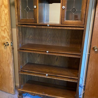 Sale Photo Thumbnail #152: Antique Barristers / Lawyer Bookshelf with original hardware