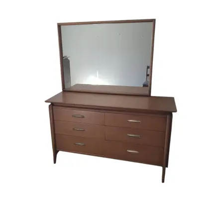 MI405 Drexel "Projection" 6-Drawer Lowboy Dresser w/ Mirror