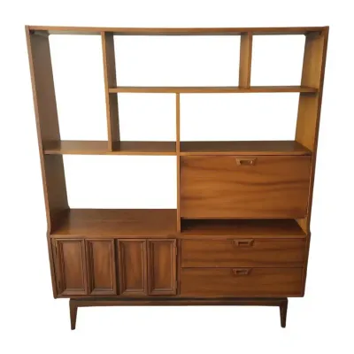 MI402 Mid-Century Modern Walnut Room Divider