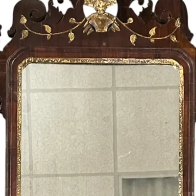 Sale Photo Thumbnail #139: ANTIQUE CHIPPENDALE STYLE PARCEL GILT & FRET CUT MIRROR
Estimate $700-$875
Nov 1