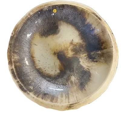 Sale Photo Thumbnail #248: LARGE VIETRI EARTH GLASS DISPLAY PLATE