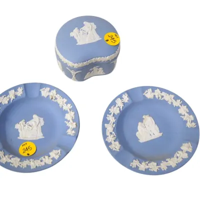 Sale Photo Thumbnail #271: 3 WEDGWOOD JASPERWARE PIECES