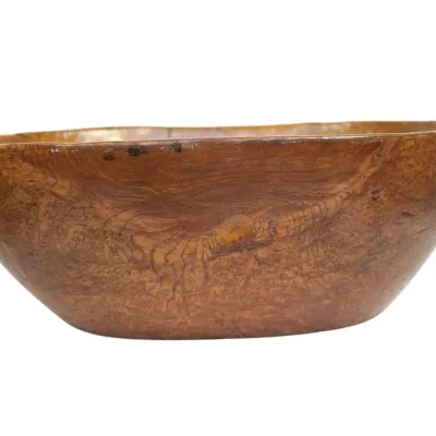 Sale Photo Thumbnail #195: EARLY AMERICAN 18th c TURNED BURL WOOD BOWL