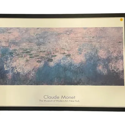 Sale Photo Thumbnail #301: FRAMED LARGE CLAUDE MONET WATER LILIES MOMA