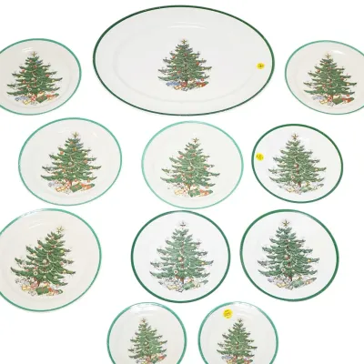 Sale Photo Thumbnail #250: RARE PLUMMER N.Y. CHRISTMAS TREE CHINA - 11 PIECES