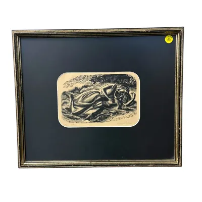 Sale Photo Thumbnail #97: MID CENTURY WOODCUT ENGRAVING NORA SPICER UNWIN SIGNED
