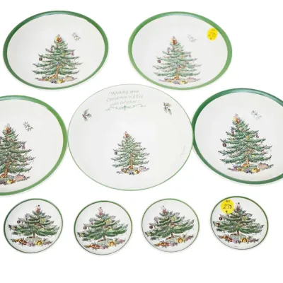 Sale Photo Thumbnail #299: 9 SPODE CHRISTMAS CHINA PIECES