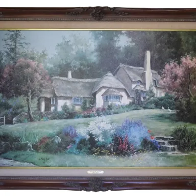 Sale Photo Thumbnail #280: LARGE GICLEE LORNA DOONE COTTAGE by MARTY BELL
