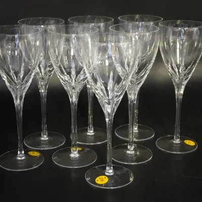 Sale Photo Thumbnail #238: 8 LENOX FIRELIGHT CLEAR WINE GLASSES