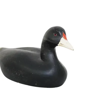 Sale Photo Thumbnail #70: CARVED AMERICAN COOT DECOY BRANDED HALL