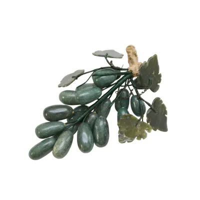 Sale Photo Thumbnail #303: VINTAGE JADE LEAF AND GRAPE CLUSTER