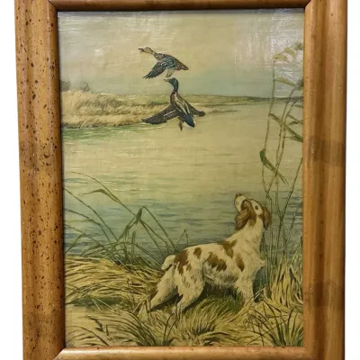 Sale Photo Thumbnail #44: BORIS RIAB (1898-1975) CHIEN DE CHASSE AU CANARD