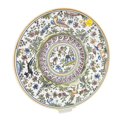 Sale Photo Thumbnail #298: VINTAGE HAND PAINTED PORTUGAL POTTERY PLATE